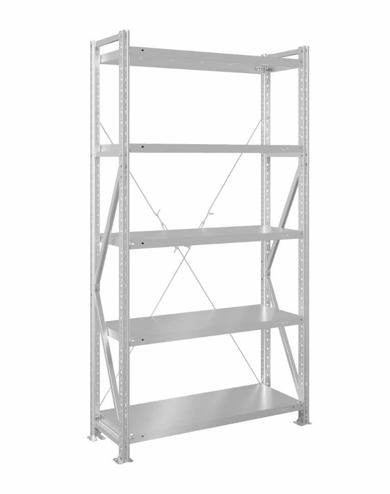 Стеллаж MS U 3000x1500x800 5 полок (250 кг, металл) купить в Вологде
