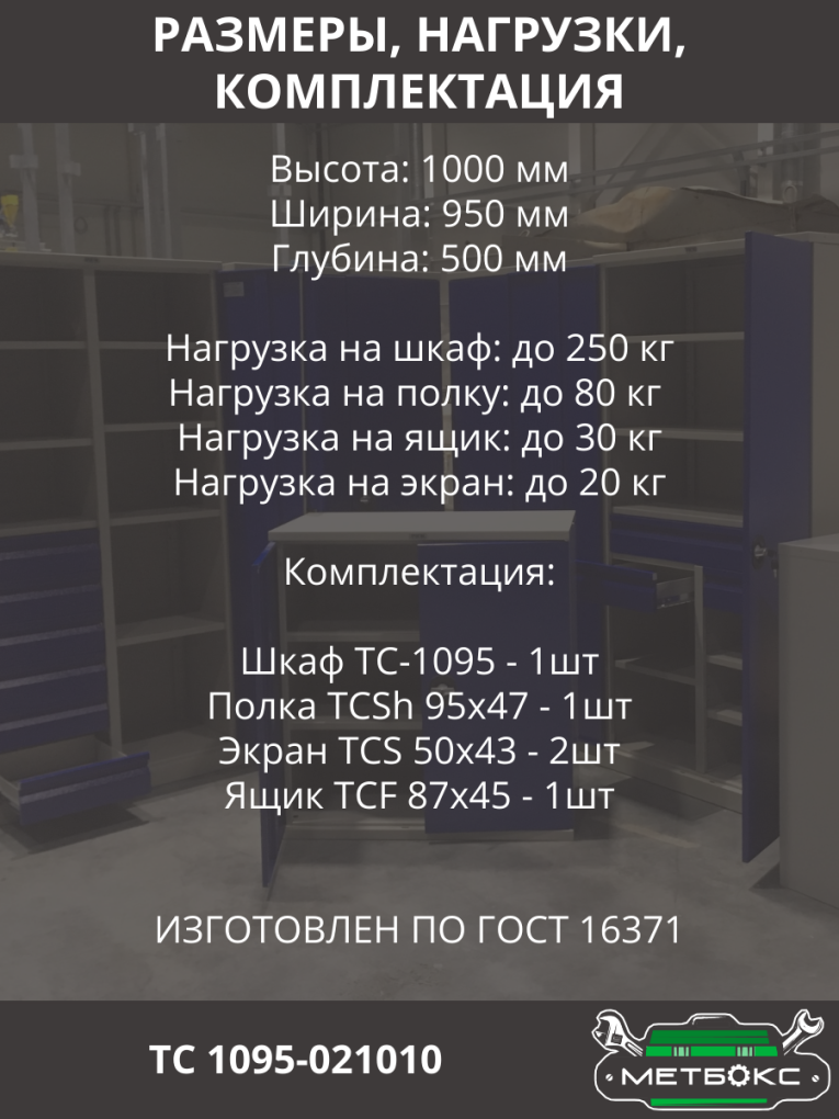 Шкаф инструментальный ТС 1095-021010 купить в Вологде Шкаф инструментальный ТС 1095-021010 купить в Вологде