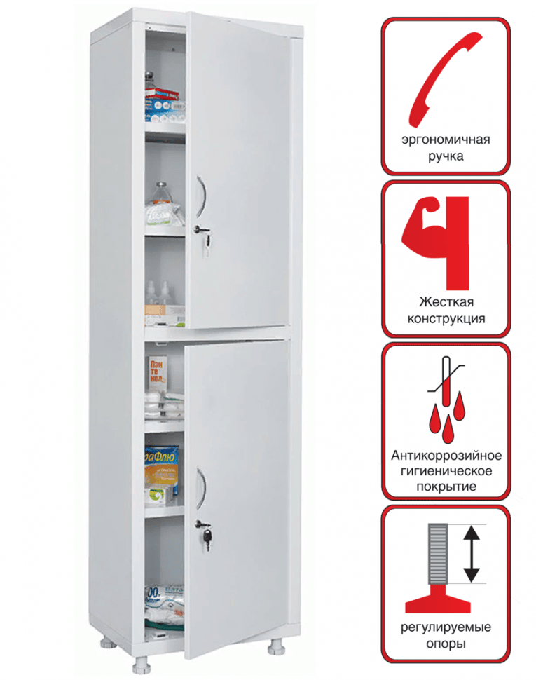 Медицинский шкаф HILFE МД 1 1657/SS купить в Вологде Медицинский шкаф HILFE МД 1 1657/SS купить в Вологде
