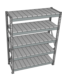 Стеллаж грузовой СГР 3000x1500x800 5 полок (металл)