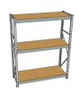 Стеллаж грузовой СГР 2500x1500x800 3 полки (ДСП)