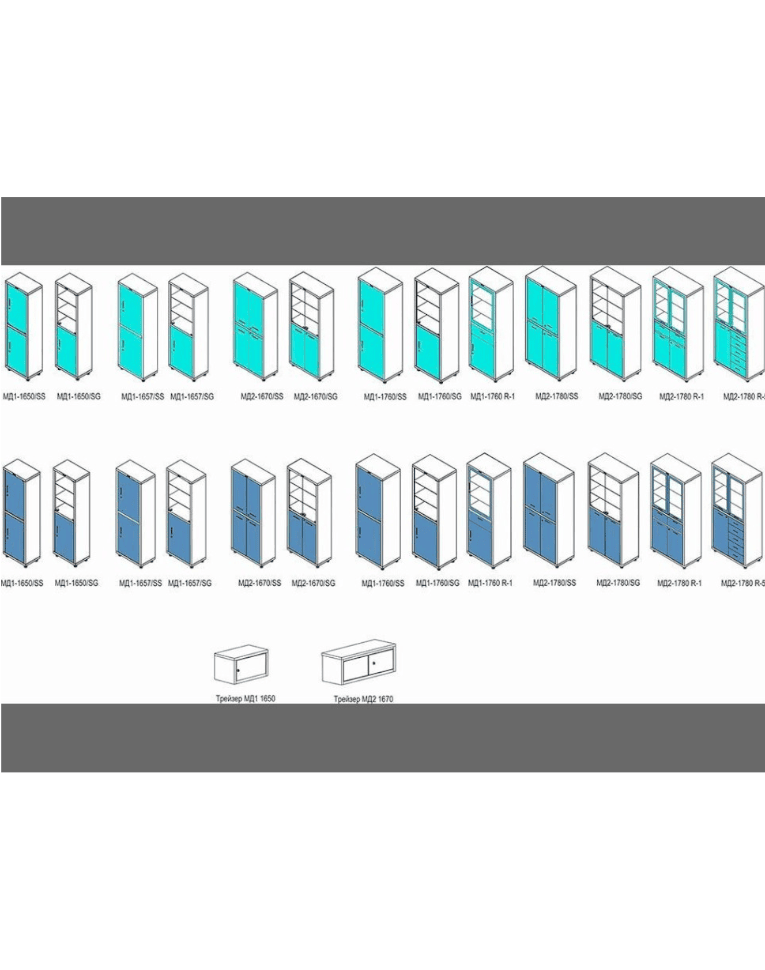 Медицинский шкаф HILFE МД 1 1657/SG купить в Вологде