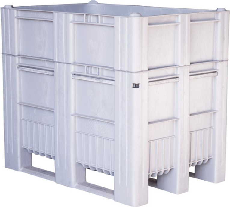 BoxPallet 1200х800х1035 сплошной, на полозьях серый купить в Вологде