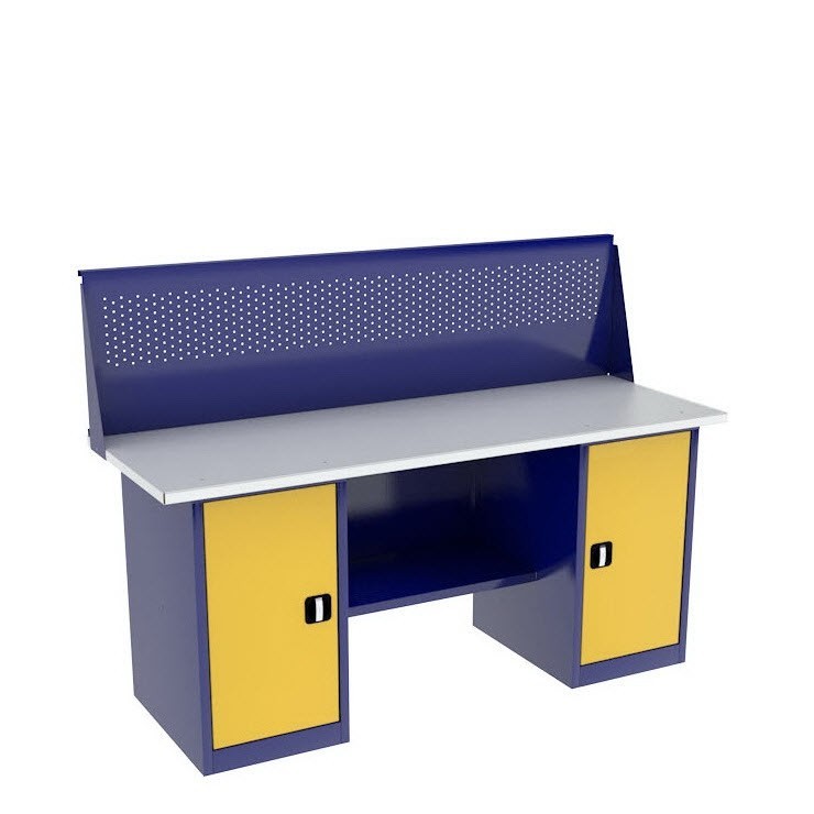 Верстак двухтумбовый ВП-5/1,9 с экраном купить в Вологде