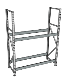 Стеллаж грузовой СГР 3000x1800x600 2 полки (без настила) Стеллаж грузовой СГР 3000x1800x600 2 полки (без настила)