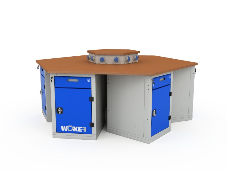 Верстак шеститумбовый WOKER PRO 6002.2500 купить в Вологде Верстак шеститумбовый WOKER PRO 6002.2500 купить в Вологде