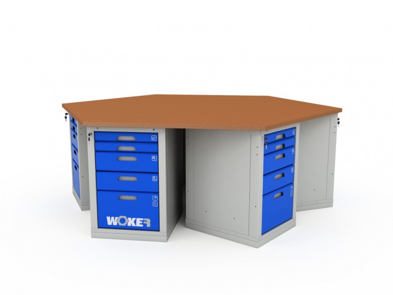 Верстак шеститумбовый WOKER PRO 6005.2500 купить в Вологде