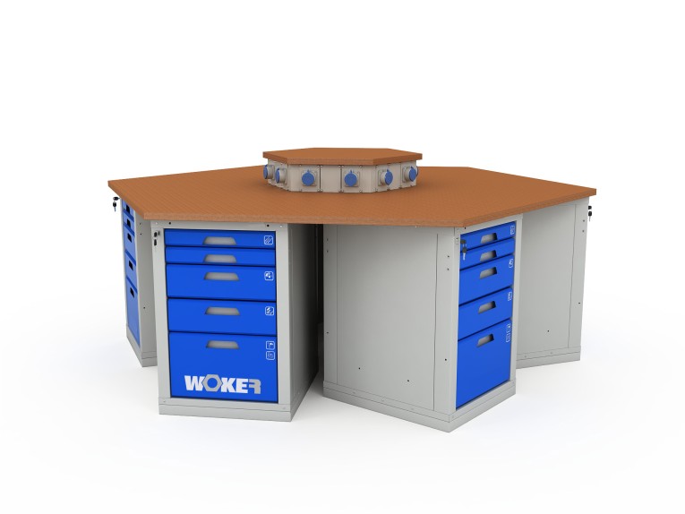 Верстак шеститумбовый WOKER PRO 6005.2500 купить в Вологде Верстак шеститумбовый WOKER PRO 6005.2500 купить в Вологде