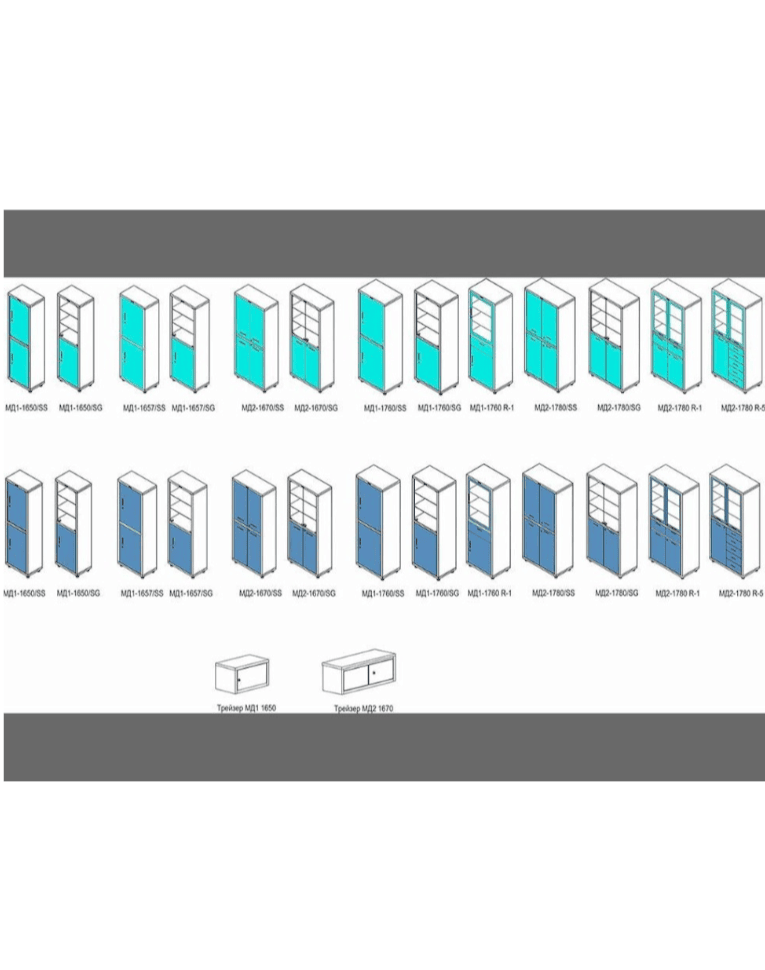 Медицинский шкаф HILFE МД 2 1780/SG купить в Вологде