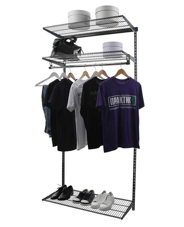 Гардеробная система Практик Home Basic G90 графит купить в Вологде