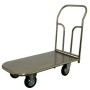 Платформенная тележка ТП НЖ 5 (г/п 300 кг, 1200x700 мм, колеса черная резина 125 мм, нержавеющая сталь) Платформенная тележка ТП НЖ 5 (г/п 300 кг, 1200x700 мм, колеса черная резина 125 мм, нержавеющая сталь)