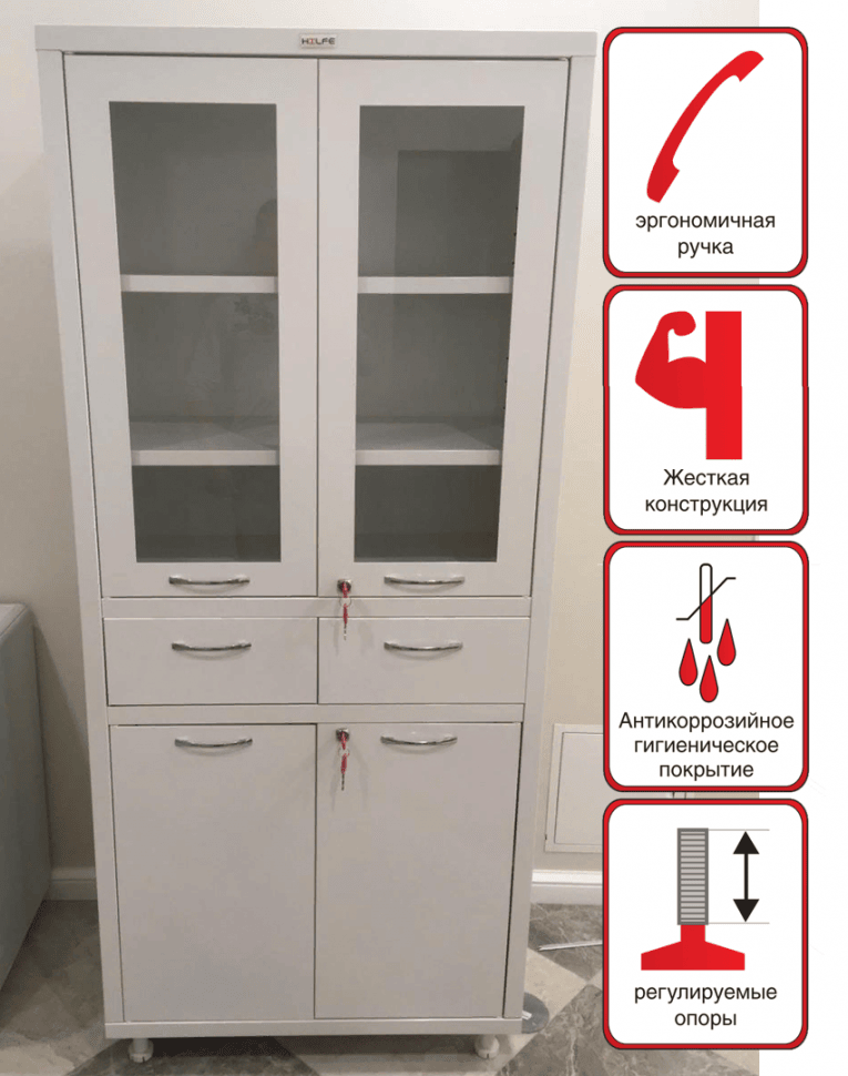 Медицинский шкаф HILFE МД 2 1780 R-1 купить в Вологде