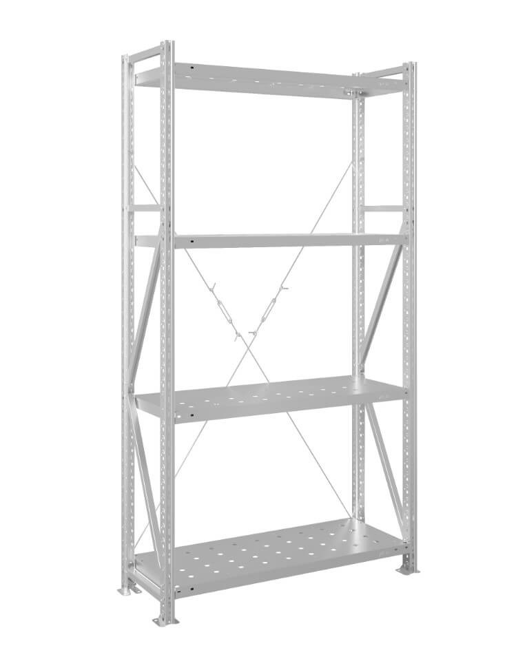 Стеллаж MS U 2500x1200x800 4 полки (400 кг, перф) купить в Вологде