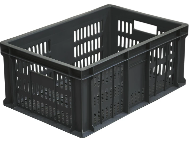 Ящик 600х400х250 с перфорацией чёрный купить в Вологде Ящик 600х400х250 с перфорацией чёрный купить в Вологде