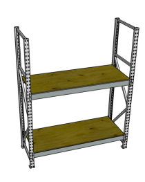 Стеллаж грузовой СГР 2000x900x600 2 полки (фанера) Стеллаж грузовой СГР 2000x900x600 2 полки (фанера)