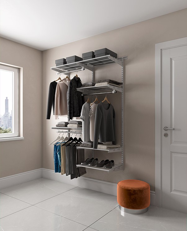 Гардеробная система Практик Home Optima G120 белая купить в Вологде