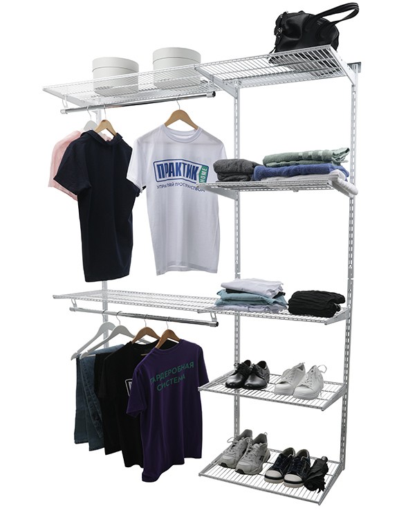 Гардеробная система Практик Home Optima G150 белая купить в Вологде