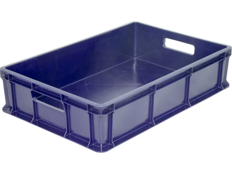 Ящик 600х400х140 мм сплошной с ручками синий купить в Вологде Ящик 600х400х140 мм сплошной с ручками синий купить в Вологде