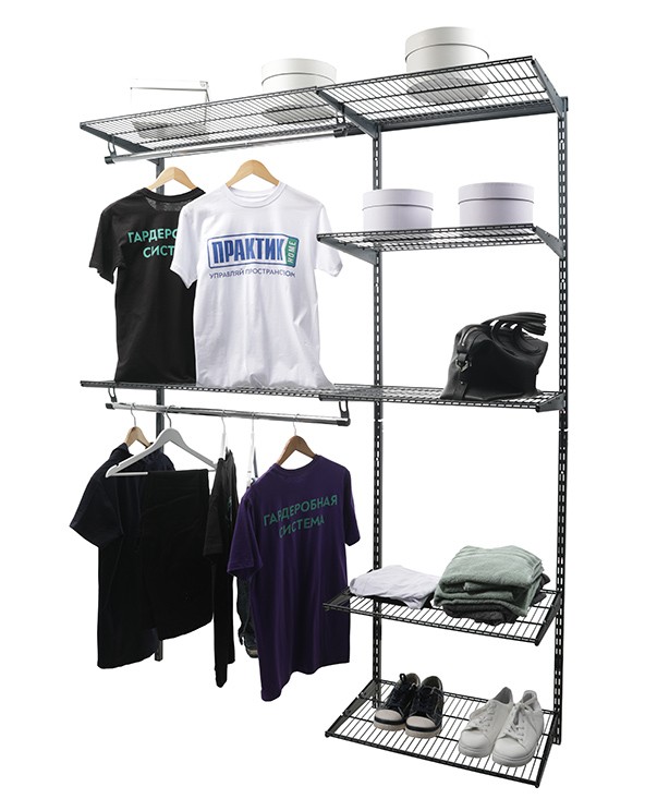 Гардеробная система Практик Home Optima G150 графит купить в Вологде