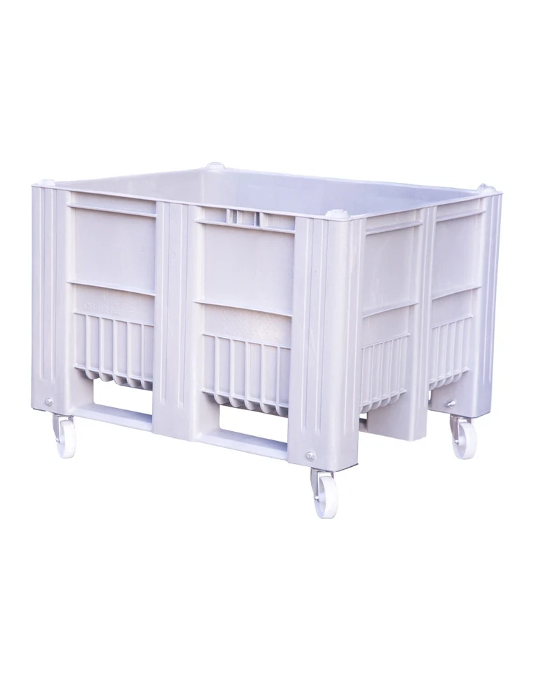 BoxPallet 1200x1000x900 мм сплошной на колесах серый