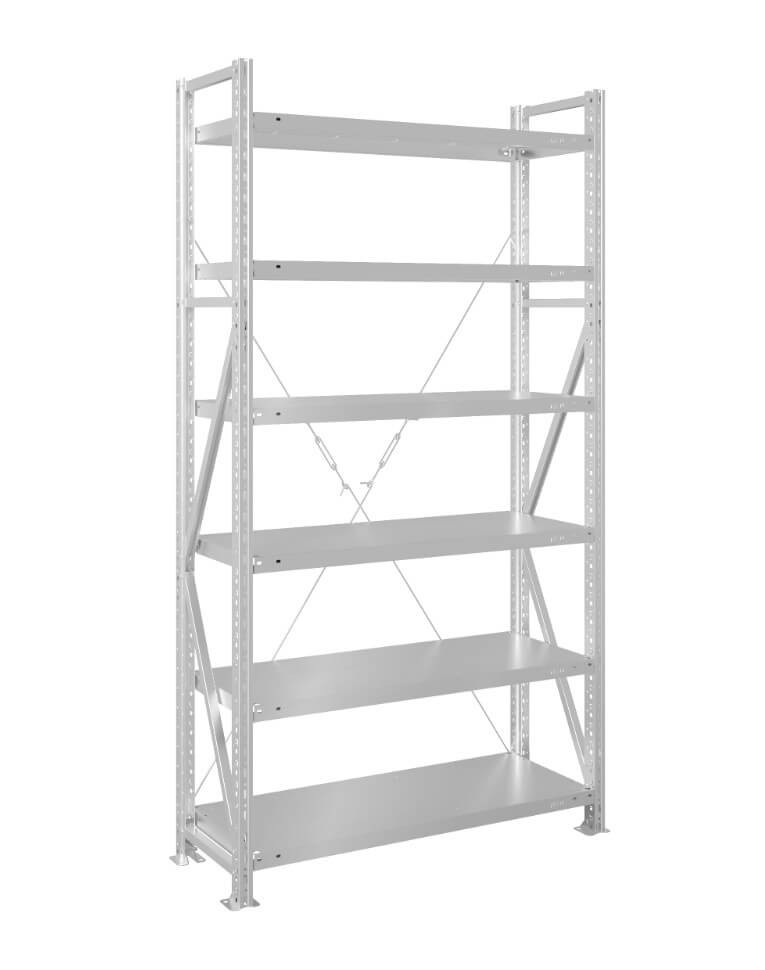 Стеллаж MS U 2000x1200x600 6 полок (280 кг, металл) купить в Вологде