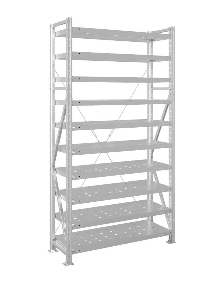 Стеллаж MS U 3000x1000x600 10 полок (400 кг, перф) купить в Вологде