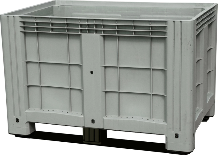 Контейнер 1200х800х800 мм сплошной серый на полозьях купить в Вологде