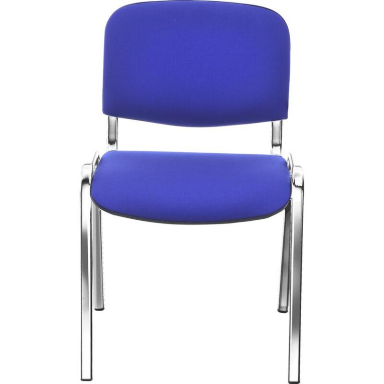 Стул Изо (синяя ткань, хром) купить в Вологде