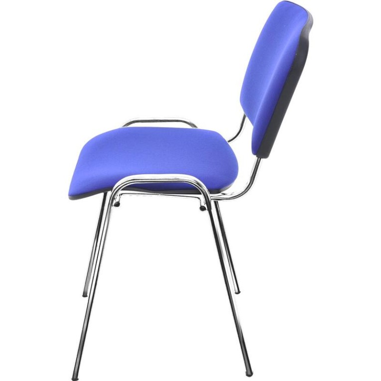 Стул Изо (синяя ткань, хром) купить в Вологде