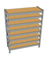 Стеллаж грузовой СГР 2500x1800x1000 8 полок (ДСП)