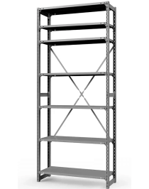 Стеллаж ТСУ 2000x700x400 7 полок (300 кг, перф) Стеллаж ТСУ 2000x700x400 7 полок (300 кг, перф)