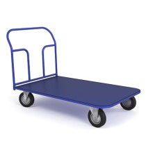 Тележка платформенная ТП 10 (г/п 550 кг, 1800x800 мм, колеса литая протекторная резина 160 мм)
