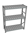 Стеллаж грузовой СГР 3000x900x400 3 полки (металл)