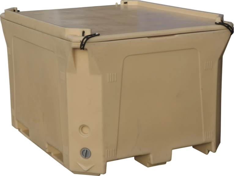 Контейнер 1470х1180х965 мм бежевый с крышкой купить в Вологде