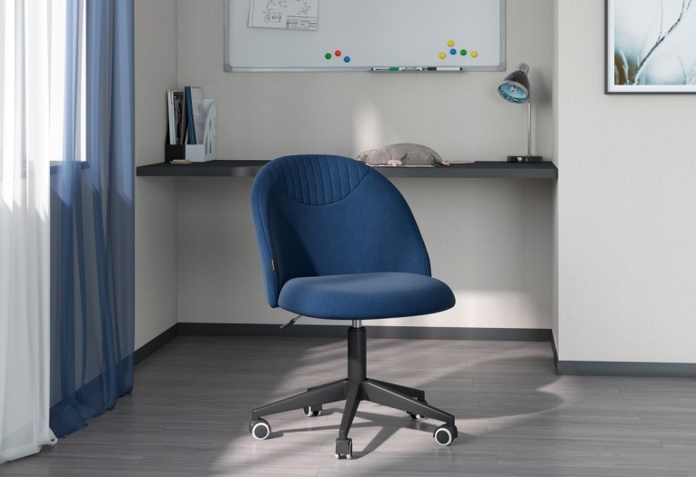 Кресло Chairman Home 119 Россия ткань Т-82 синий, пластик купить в Вологде