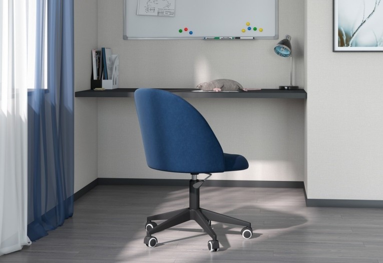 Кресло Chairman Home 119 Россия ткань Т-82 синий, пластик купить в Вологде