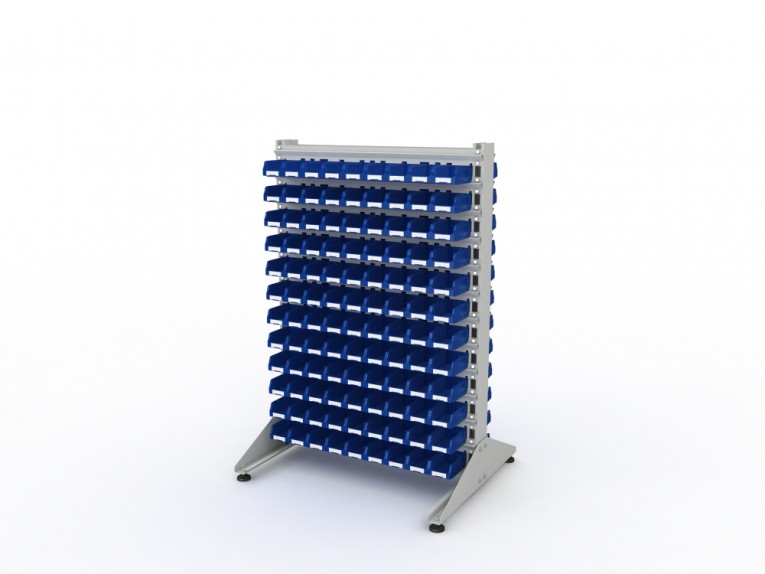 Стеллаж для пластиковых лотков SORTEX двухсторонний 1500x1000x800.01 купить в Вологде