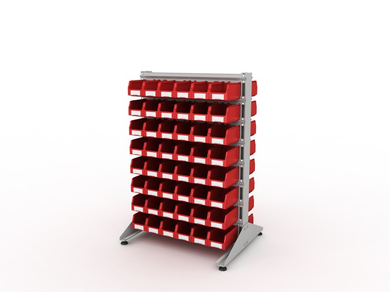 Стеллаж для пластиковых лотков SORTEX двухсторонний 1500x1000x800.02 купить в Вологде Стеллаж для пластиковых лотков SORTEX двухсторонний 1500x1000x800.02 купить в Вологде
