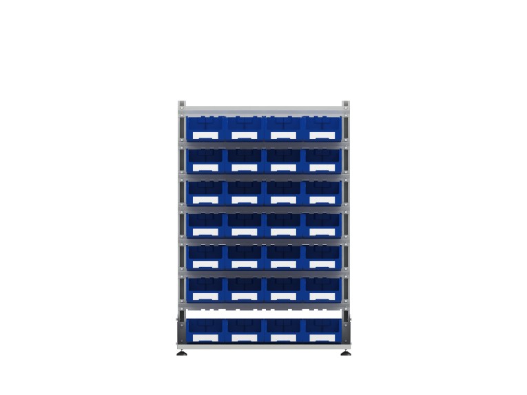 Стеллаж для пластиковых лотков SORTEX двухсторонний 1500x1000x800.03 купить в Вологде