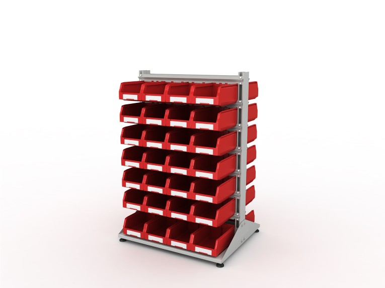 Стеллаж для пластиковых лотков SORTEX двухсторонний 1500x1000x800.03 купить в Вологде