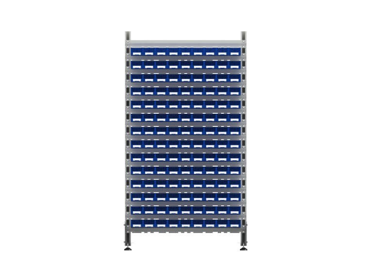 Стеллаж для пластиковых лотков SORTEX двухсторонний 1800x1000x800.01 купить в Вологде