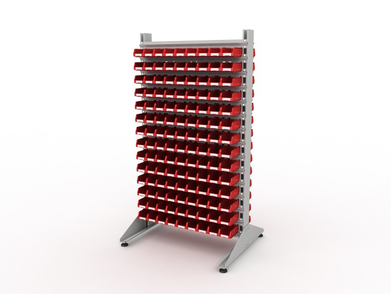 Стеллаж для пластиковых лотков SORTEX двухсторонний 1800x1000x800.01 купить в Вологде