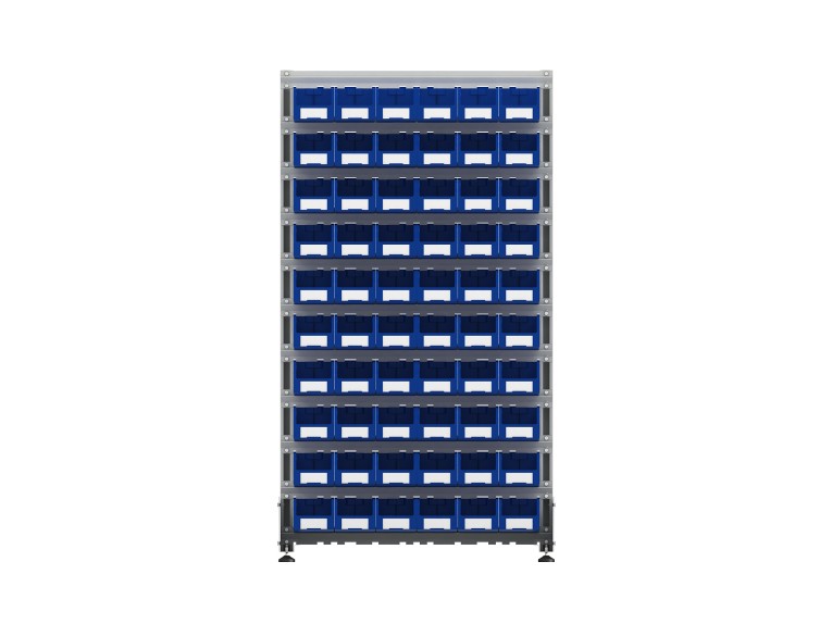 Стеллаж для пластиковых лотков SORTEX двухсторонний 1800x1000x800.02 купить в Вологде Стеллаж для пластиковых лотков SORTEX двухсторонний 1800x1000x800.02 купить в Вологде