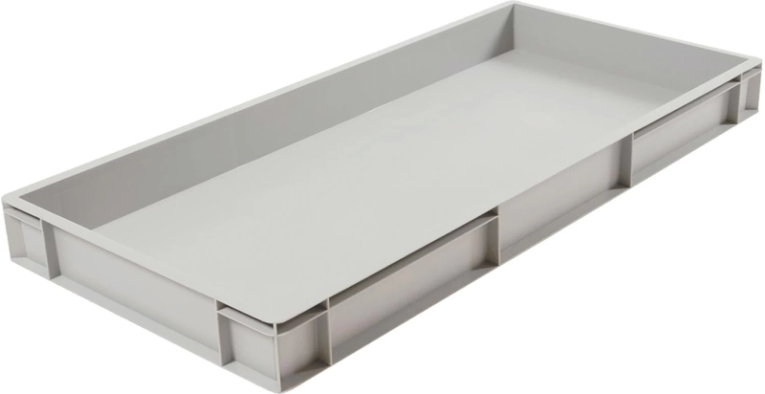 Ящик 1000х400х120 сплошной, без ручек, дно с усилением, серый B-4011 купить в Вологде Ящик 1000х400х120 сплошной, без ручек, дно с усилением, серый B-4011 купить в Вологде