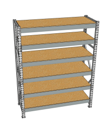 Стеллаж грузовой СГР 2500x900x500 6 полок (ДСП) Стеллаж грузовой СГР 2500x900x500 6 полок (ДСП)