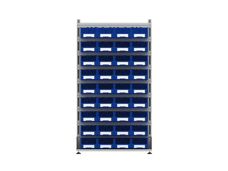 Стеллаж для пластиковых лотков SORTEX двухсторонний 1800x1000x800.03 купить в Вологде Стеллаж для пластиковых лотков SORTEX двухсторонний 1800x1000x800.03 купить в Вологде