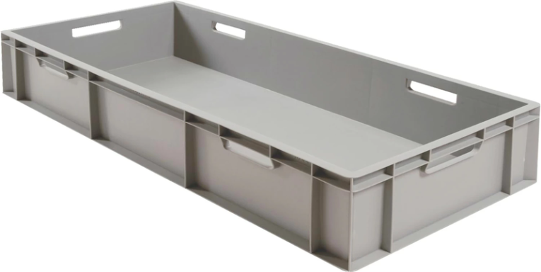 Ящик 1000х400х230 сплошной, с ручками, дно с усилением, серый B-4022 купить в Вологде Ящик 1000х400х230 сплошной, с ручками, дно с усилением, серый B-4022 купить в Вологде