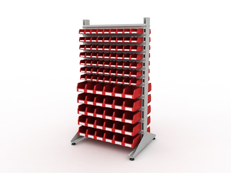 Стеллаж для пластиковых лотков SORTEX двухсторонний 1800x1000x800.04 купить в Вологде