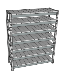 Стеллаж грузовой СГР 2500x900x1000 7 полок (металл)