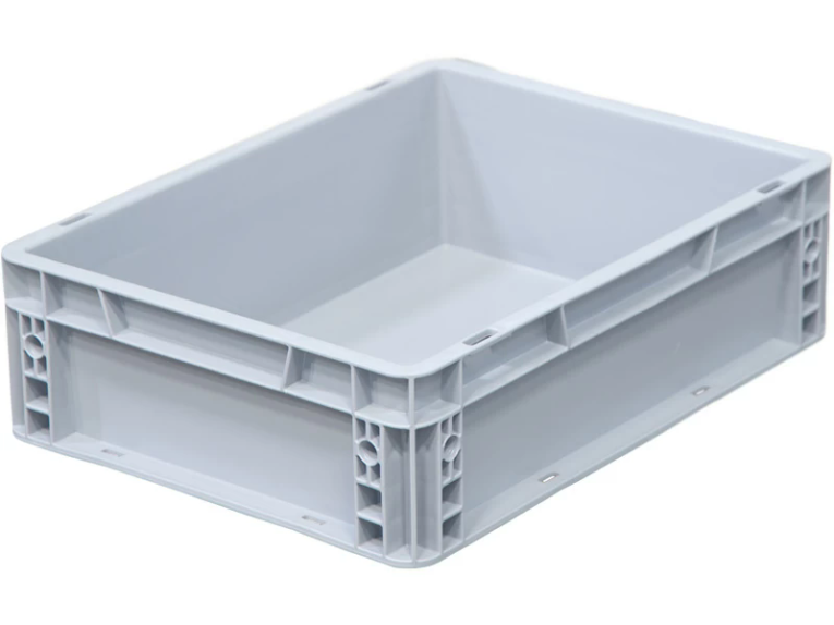 Ящик 400х300х120 сплошной, усиленное дно, цв. серый купить в Вологде